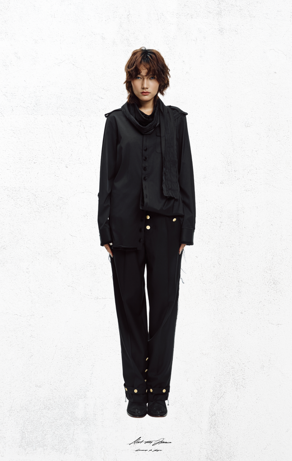 KidA in my Opinion 25AW | Ripped Ribbons shirt