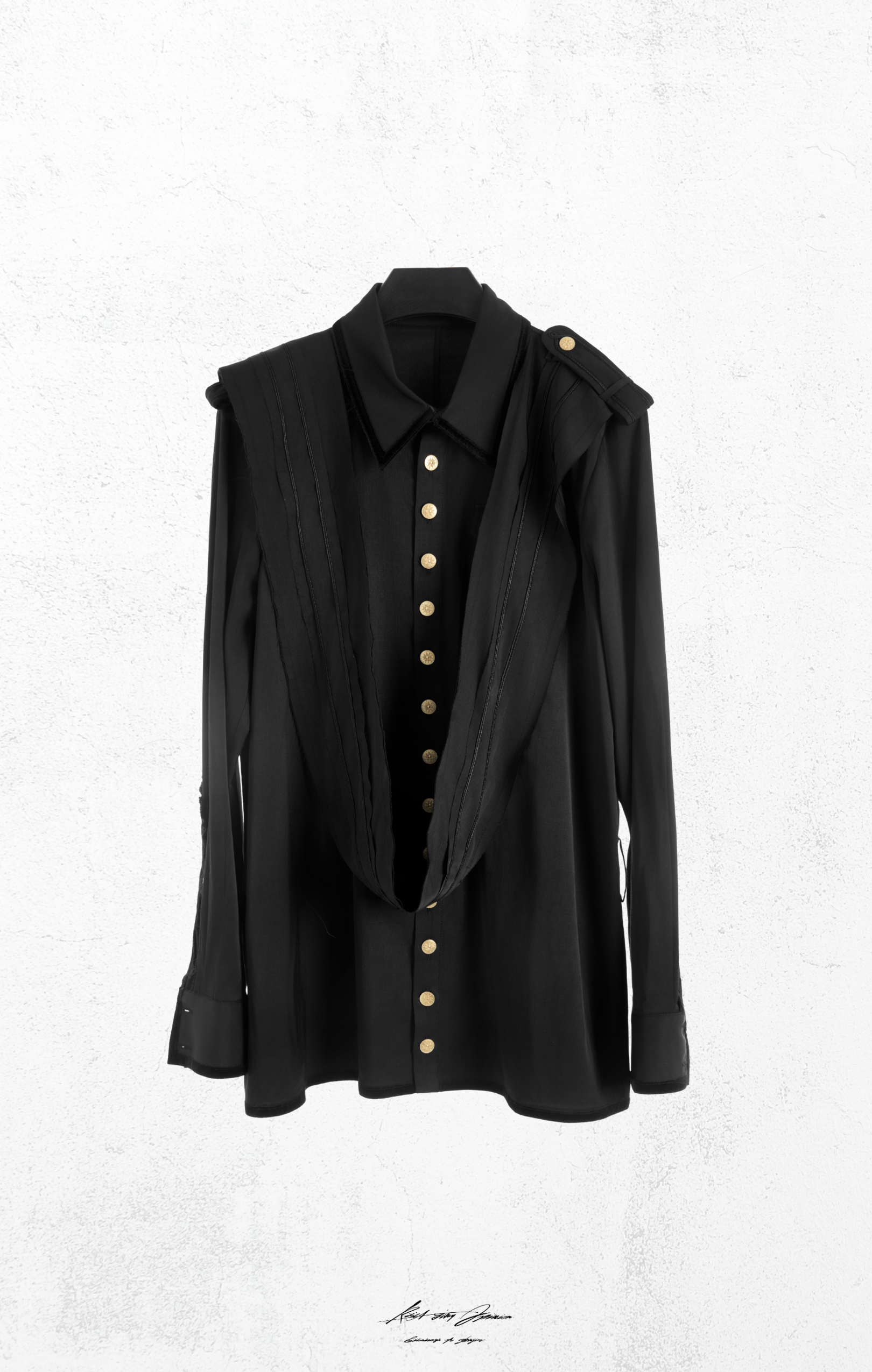 KidA in my Opinion 25AW | Ripped Ribbons shirt