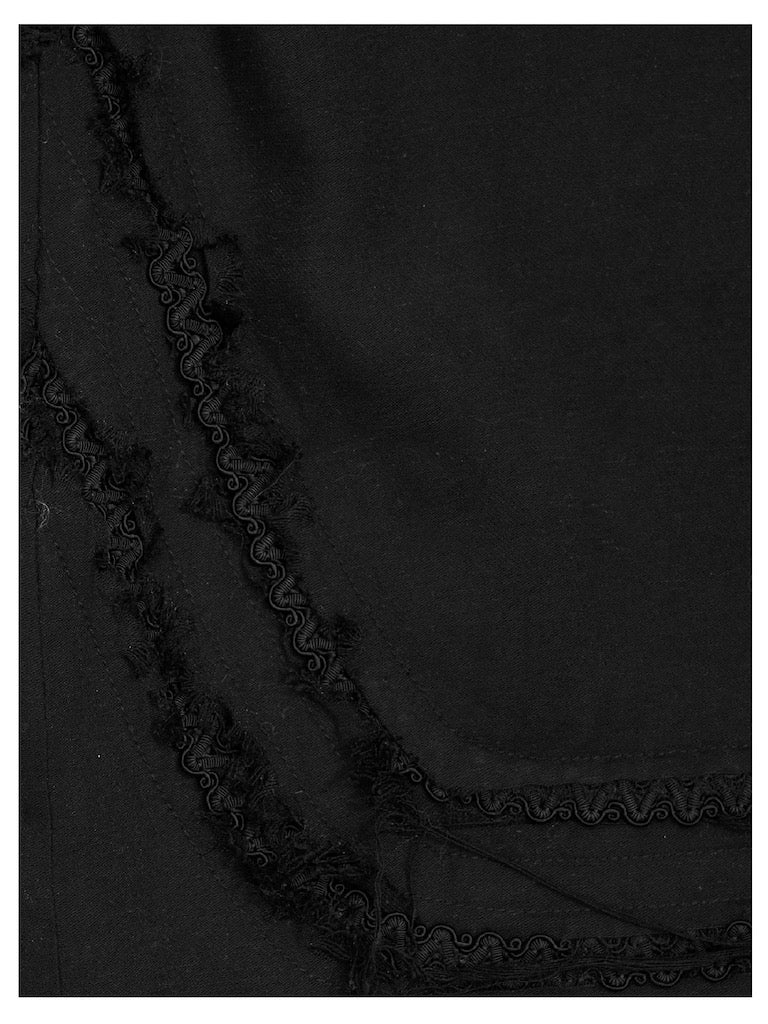 KidA in my Opinion 25ss | Damaged Frings Shorts Black